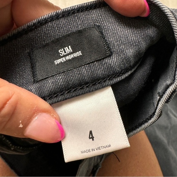 Express jeans black denim slim super high rise - Picture 8 of 14